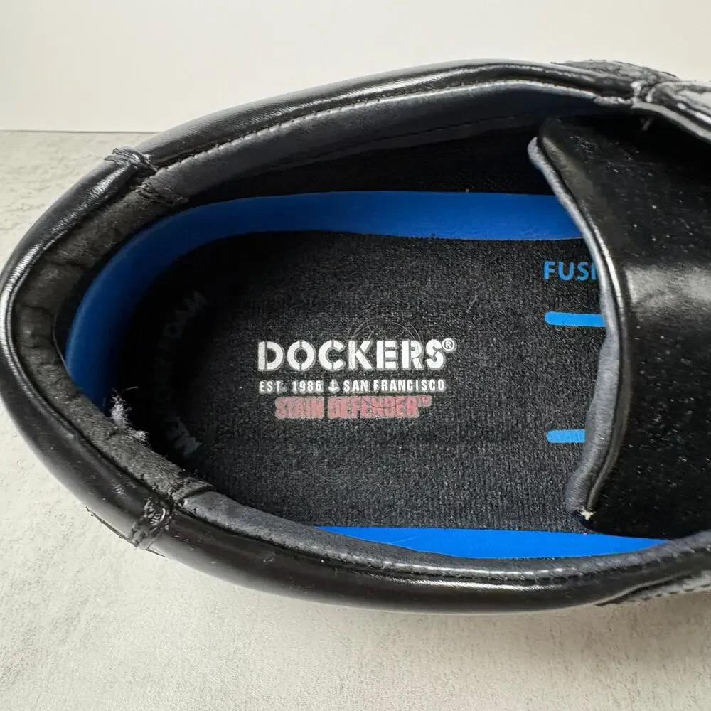 Dockers Men’s Black Leather Dress Shoes Lace Up Oxford Size 9.5W Wide